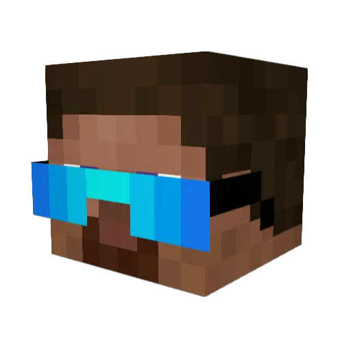 Ik_right Minecraft avatar head, 3D render