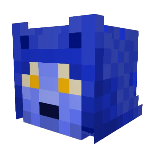 Ikachiru Minecraft avatar head, 3D render