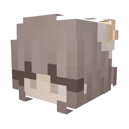Ikaeh Minecraft avatar head, 3D render