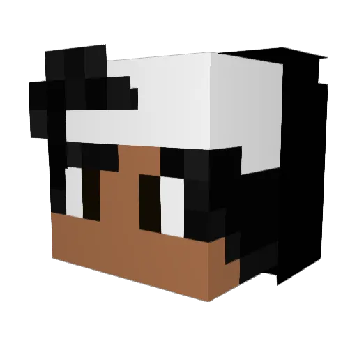 Ikaman Minecraft avatar head, 3D render