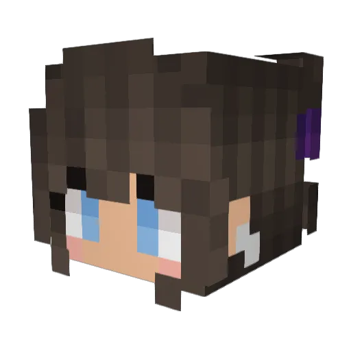 Ikamen Minecraft avatar head, 3D render