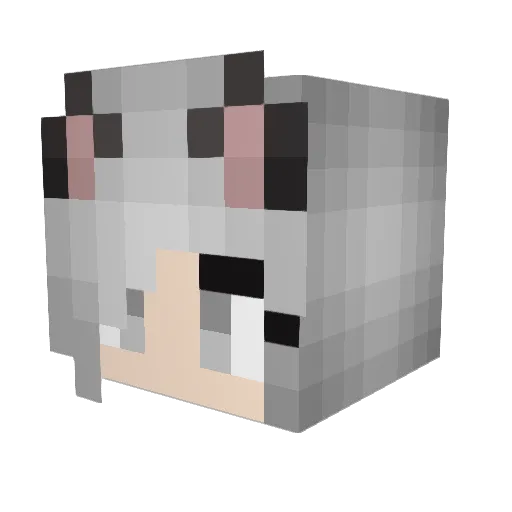 Ikamico Minecraft avatar head, 3D render