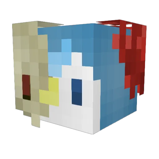 IkaneTheWise Minecraft avatar head, 3D render