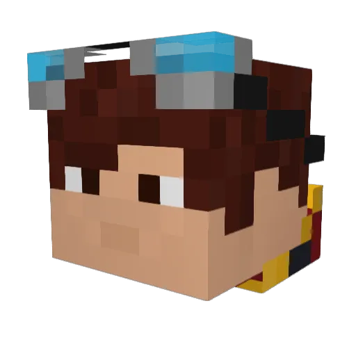 IkarAviator Minecraft avatar head, 3D render
