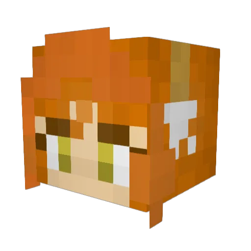Ikarene Minecraft avatar head, 3D render