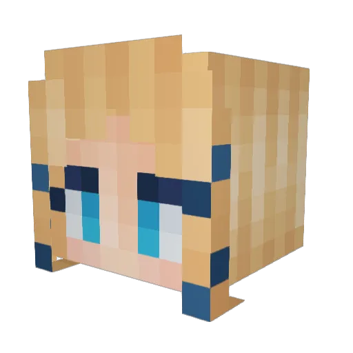 Ikarhumi Minecraft avatar head, 3D render