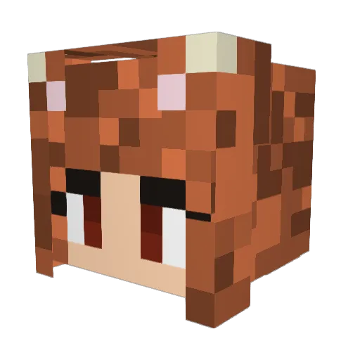 Ikari01 Minecraft avatar head, 3D render