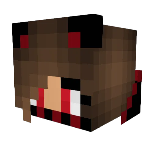 Ikariia Minecraft avatar head, 3D render