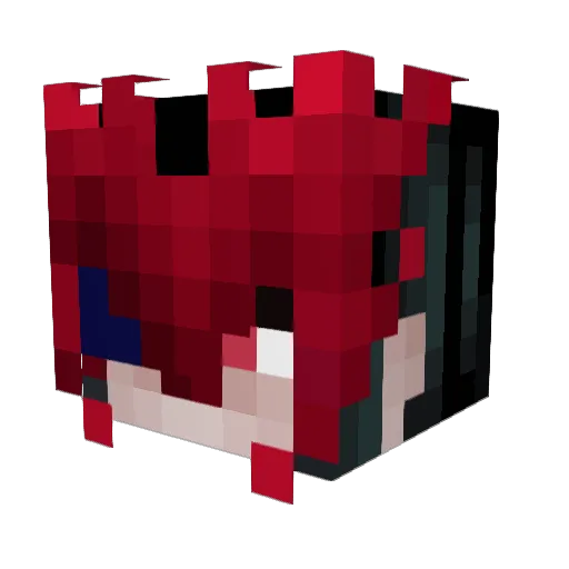 Ikarioss Minecraft avatar head, 3D render