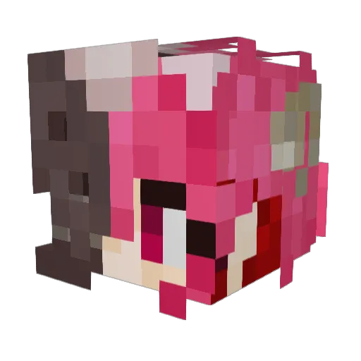 Ikarosis Minecraft avatar head, 3D render