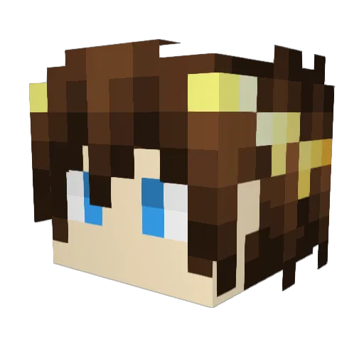 Ikarus97x Minecraft avatar head, 3D render