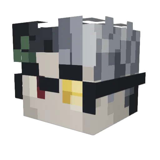 Ikarushka Minecraft avatar head, 3D render