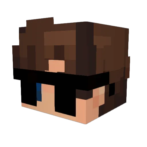 Ikary19 Minecraft avatar head, 3D render