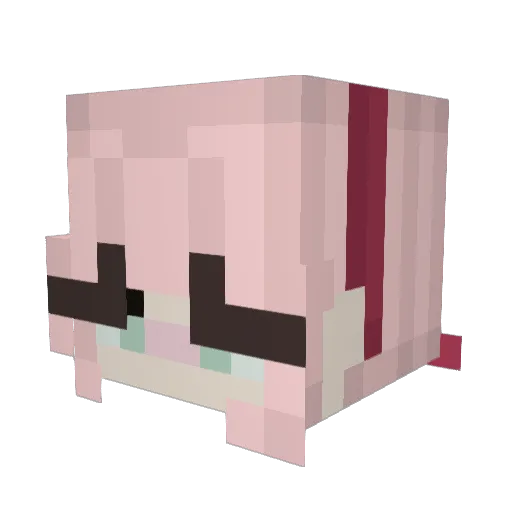Ikashaura Minecraft avatar head, 3D render