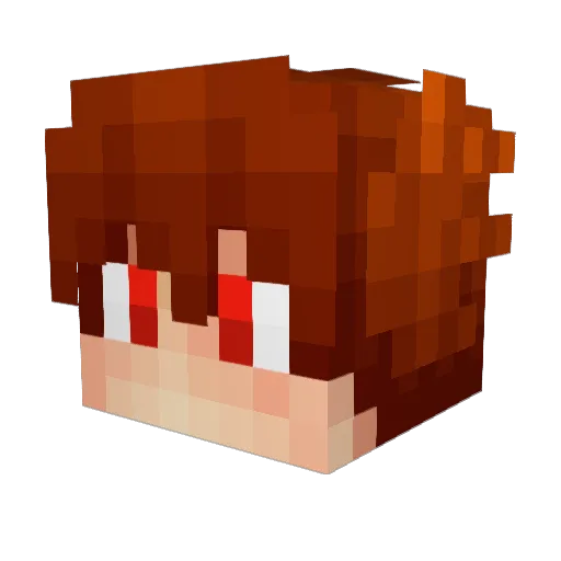 Ikashi Minecraft avatar head, 3D render