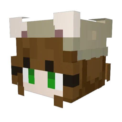 Ikaydee Minecraft avatar head, 3D render