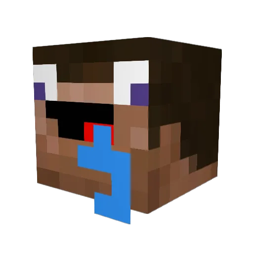 Ikazuchie Minecraft avatar head, 3D render