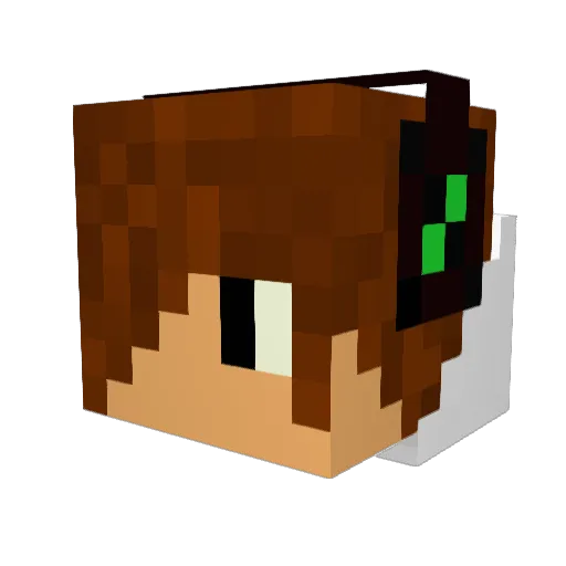 Ikcaruss Minecraft avatar head, 3D render