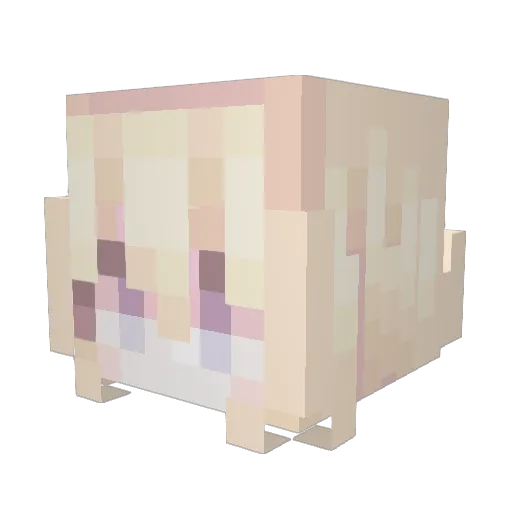 Ikdek Minecraft avatar head, 3D render