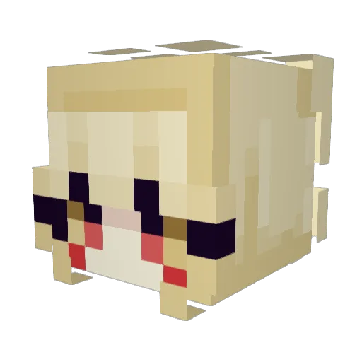IkeaBlueShark Minecraft avatar head, 3D render