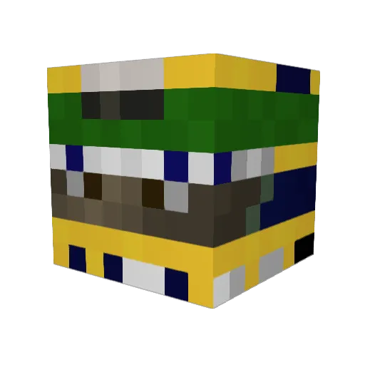 Ikea_Wortel Minecraft avatar head, 3D render