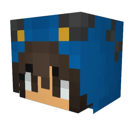 Ikea_boy Minecraft avatar head, 3D render