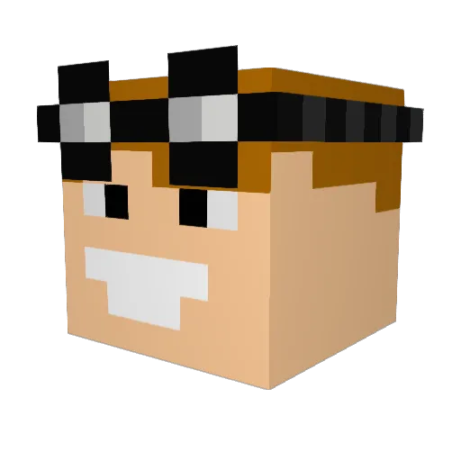 Ikeans Minecraft avatar head, 3D render