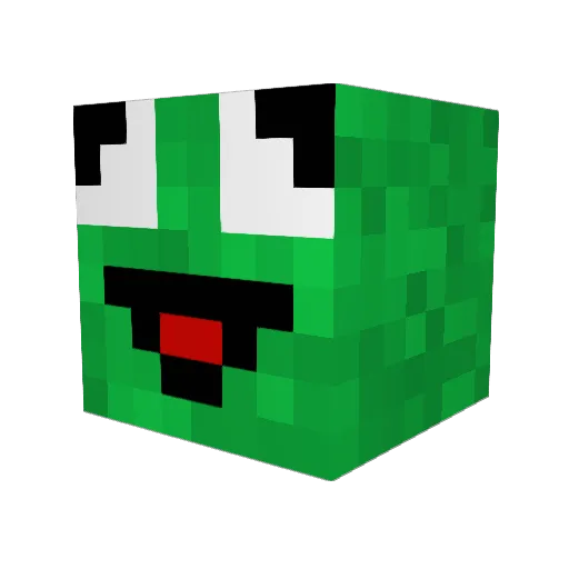 Ikeeee Minecraft avatar head, 3D render