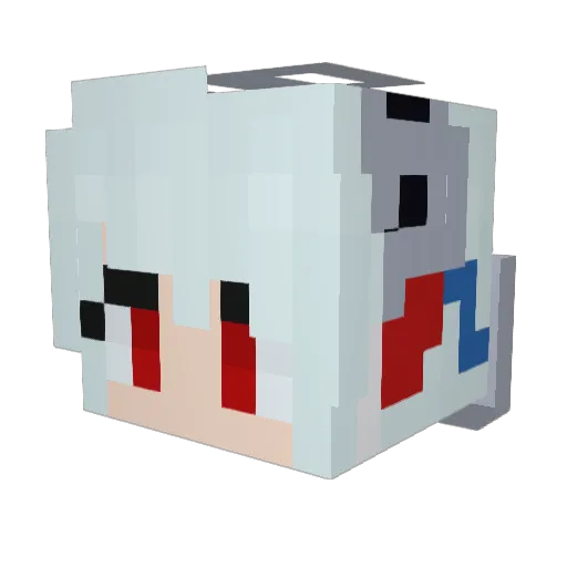 Ikefire Minecraft avatar head, 3D render