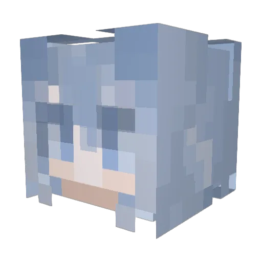 Ikei_yuu Minecraft avatar head, 3D render