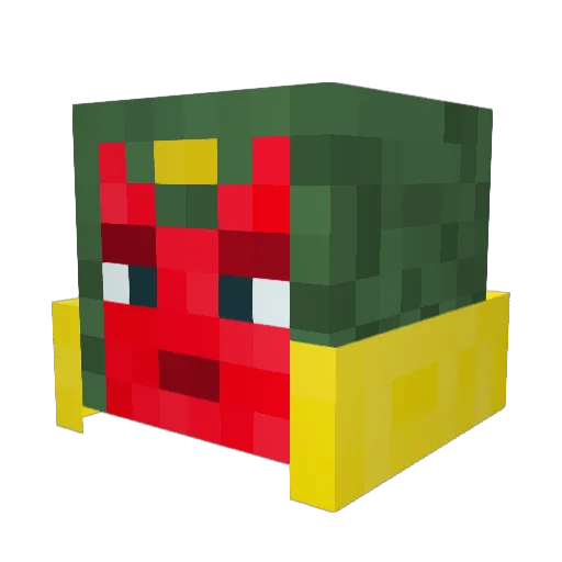 Ikemenneko Minecraft avatar head, 3D render