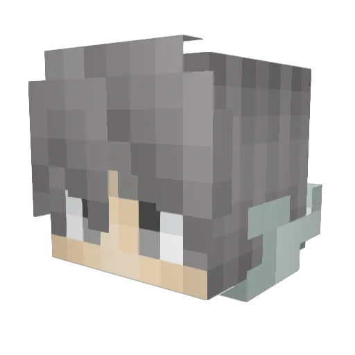 Ikenak Minecraft avatar head, 3D render