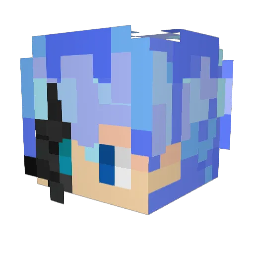 Ikenim Minecraft avatar head, 3D render
