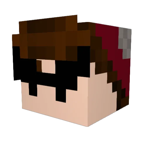 Ikeronic Minecraft avatar head, 3D render