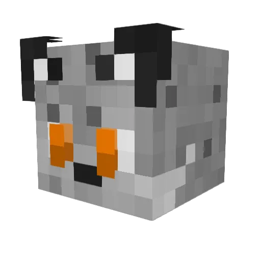 IkiChoCho Minecraft avatar head, 3D render