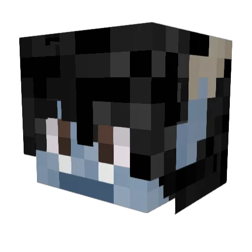 IkigaiSeven Minecraft avatar head, 3D render