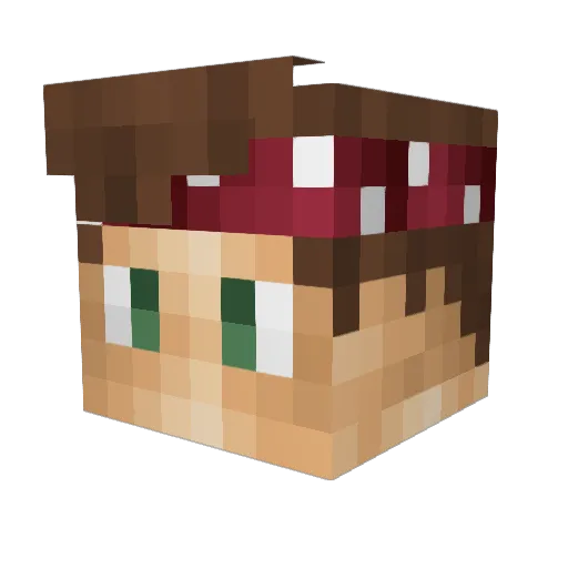Ikiller08 Minecraft avatar head, 3D render