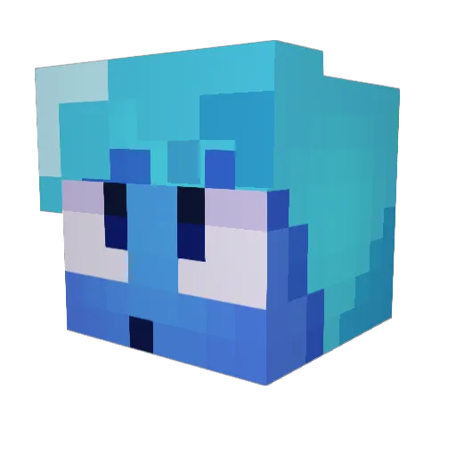 Ikim_neko Minecraft avatar head, 3D render