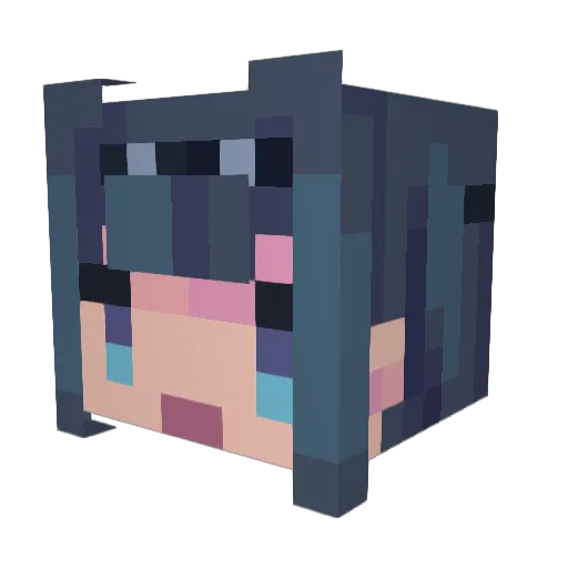 Ikiry0 Minecraft avatar head, 3D render