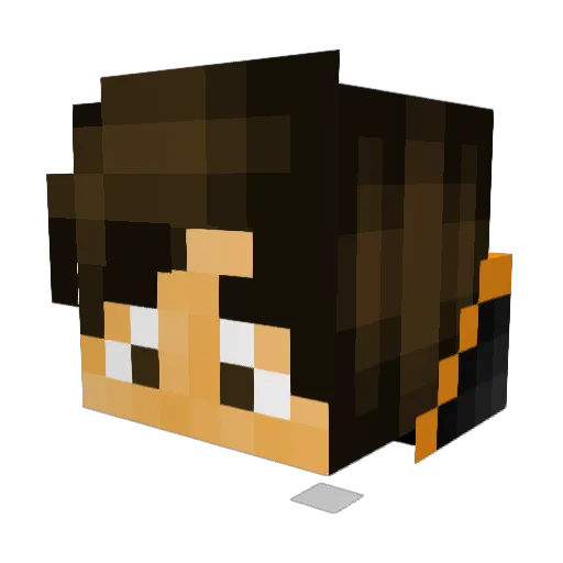 Ikmetios Minecraft avatar head, 3D render