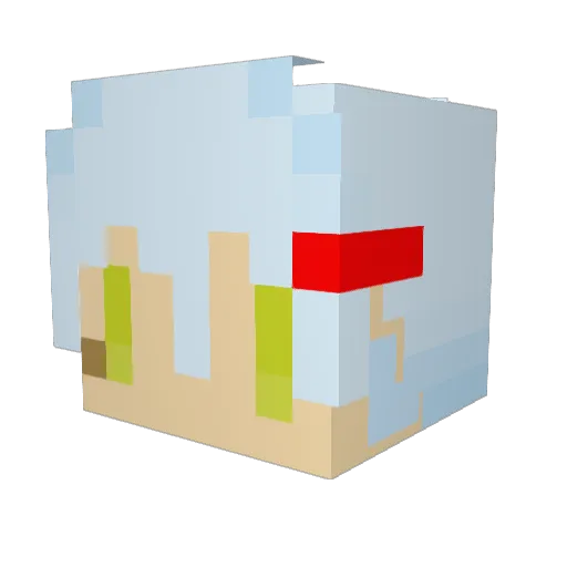 Ikoma0929 Minecraft avatar head, 3D render