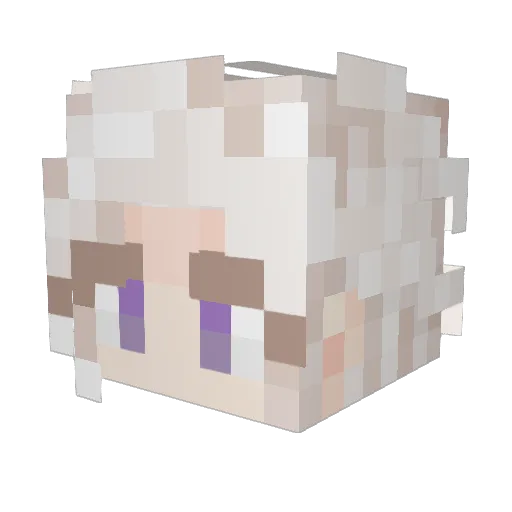Ikoya Minecraft avatar head, 3D render