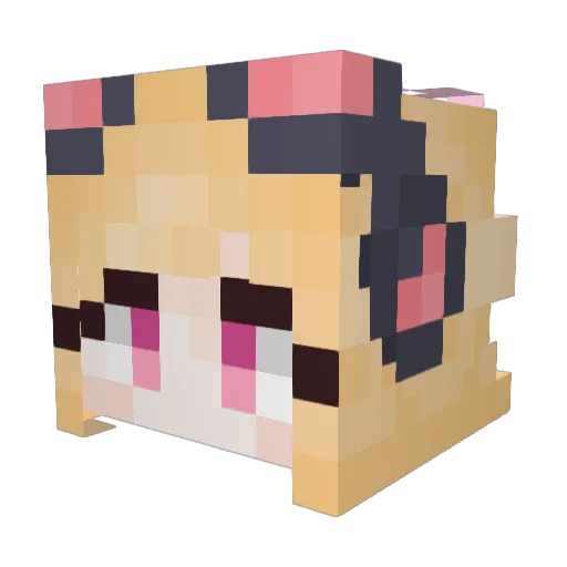 Ikri3 Minecraft avatar head, 3D render