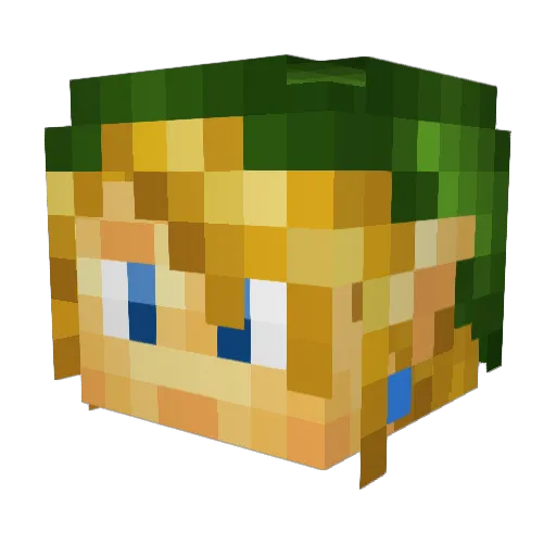 Ikronh Minecraft avatar head, 3D render