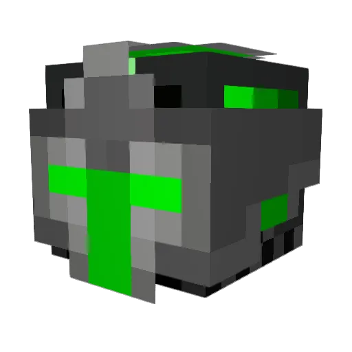 Ikronitos Minecraft avatar head, 3D render