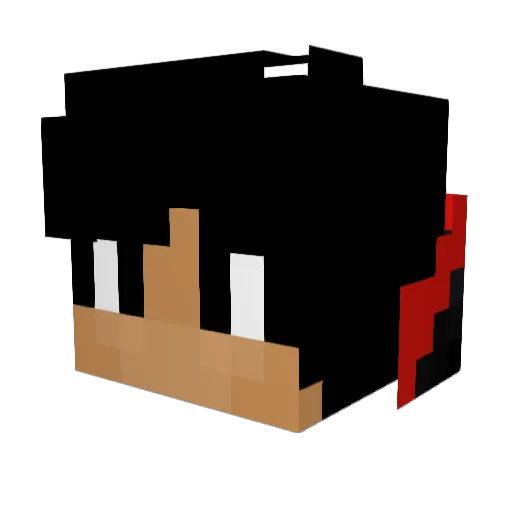 IksMC Minecraft avatar head, 3D render