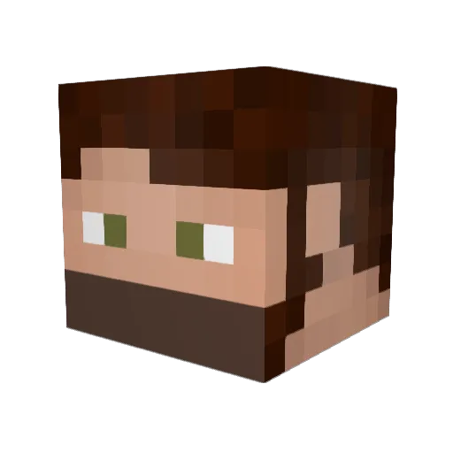 Iksag Minecraft avatar head, 3D render