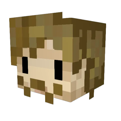 Iksandart Minecraft avatar head, 3D render