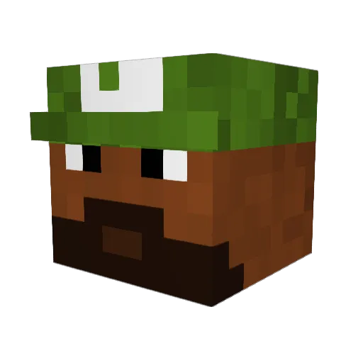 Iksvetik Minecraft avatar head, 3D render