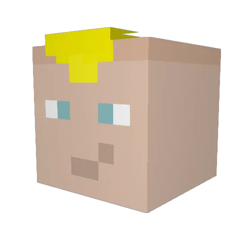 Ikteer Minecraft avatar head, 3D render